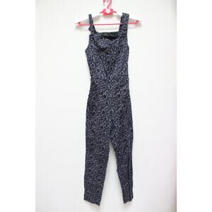 Nooworks Gray Squiggly Abstract Overalls Size XS